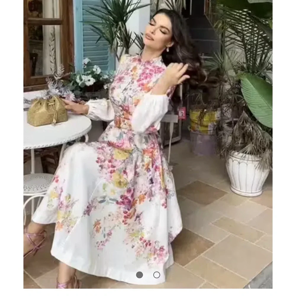 New Zimmermann Multicolor Floral Long Sleeve Dress - Picture 2 of 6